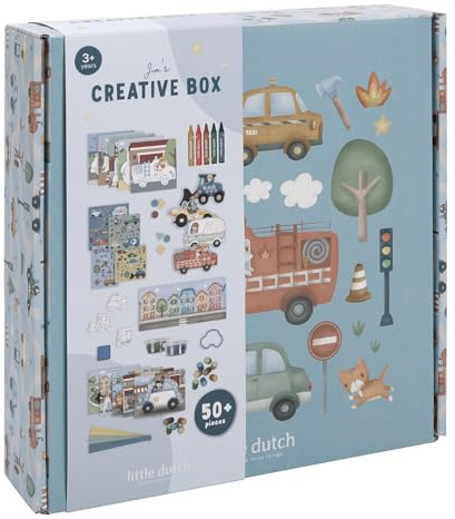 Little Dutch Set per Artigianaltà/Scatola della Creatività XL - per Ragazzi dai 3 Anni in Su - Adesivi per il Bricolage Creativo - Jim's Creative Box - Jim & Friends
