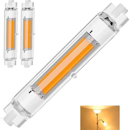 Dvnoua R7S LED 78mm Dimmbar Warmweiß 10W, R7S LED 78mm Lampen Ersatz für 100W Halogen Leuchtmittel, 1000LM Kein Flackern, 360°Abstrahlwinkel, für Flur/Deckenlampe/Stehlampe, 4PCS