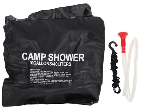 Sac de Douche Solaire 40L, Sac de Douche Portable pour Camping avec Tuyau Amovible, Douche chauffante Solaire en PVC épais pour randonnée en Plein air, Plage et Voyages