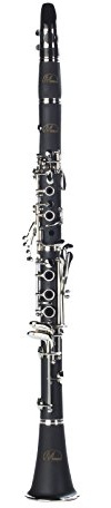 Monzani MZCL-133B Klarinette Bb, Boehm, 17 Neusilber Klappen, 6 Ringe, 2 Birnen, Kunststoffkorpus, inklusive Mundstück und Hardcase, Ideal für Einsteiger, Musikschulen und Vereine, Leicht, Robust,