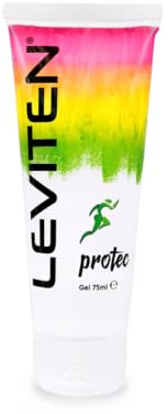 LEVITEN Protec Gel Antisfregamento 75 ml - Crema Anti Sfregamento Lunga Durata per Interno Coscia, Corsa e Sport, Effetto Second Skin Trasparente, Senza Parabeni e Petrolati, Made in Italy