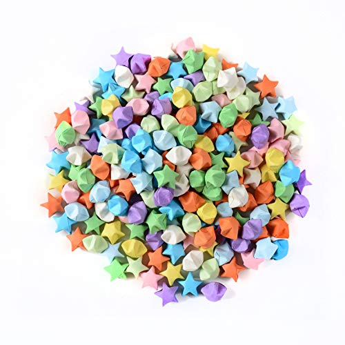 RayLineDo® 200 Stück DIY handgefertigte bunte Glücksstern Origami Wunschstern Papier Basteln