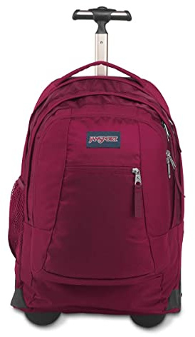 JanSport Driver 8 rullande ryggsäck – resväska med hjul med 15-tums laptopfodral, Russet röd, One Size, Driver 8 rullande ryggsäck – resväska med hjul och 15 tum laptopfodral