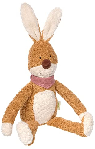 SIGIKID 39333 Kuscheltier Hase Green Mädchen und Jungen Babyspielzeug empfohlen ab Geburt braun/weiß, 11 x 8 x 38