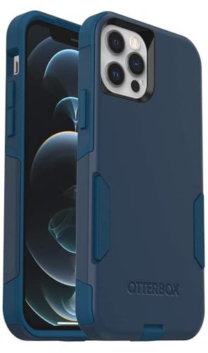 OtterBox Schutzhülle für iPhone 12 & iPhone 12 Pro Commuter Series – Maßgeschneiderte Weise (Blazerblau/Stormy Sea Blue), schlank und robust, taschenfreundlich, mit Portschutz