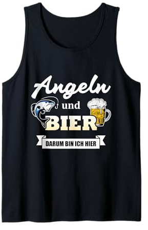 Angeln und Bier Angel Design Geschenkidee für Angler Tank Top