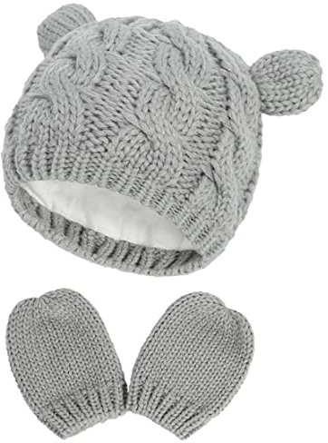 Sanfly Babymütze Und Handschuhe Set, Herbst Winter Niedliche Bär Säuglings Kleinkind Gestrickt Warme Mütze Für Jungen Mädchen