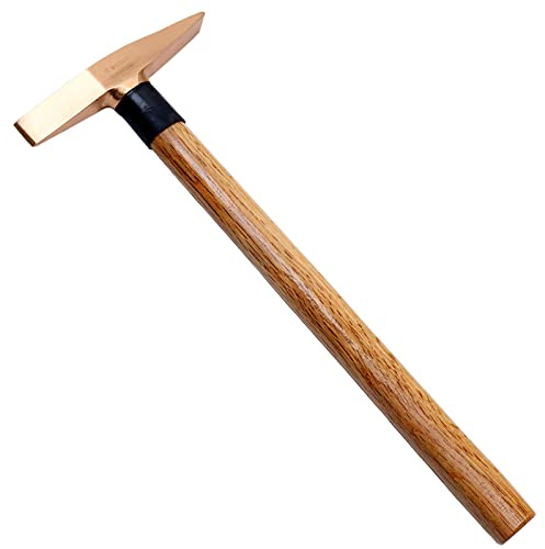 WEDO 150g Kupfer Schweißhammer mit Holzstiel, Schweißerpickhammer, Schlackenentfernungswerkzeug für Schweißer, Länge 280mm