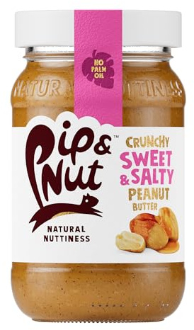 Pip & Nut - Sweet & Salty Crunchy Peanut Butter (300g) | Natural Nut Butter, No Palm Oil, No Added Sugar, Hi-Oleic Peanuts, High in Unsaturated Fats, Gluten Free, Vegan, Dairy Free