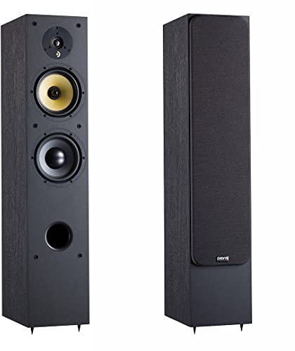 Davis Acoustics Ariane 5 Nero (Black) - Coppia di altoparlanti Colonna 3 Vie/3 Altoparlanti