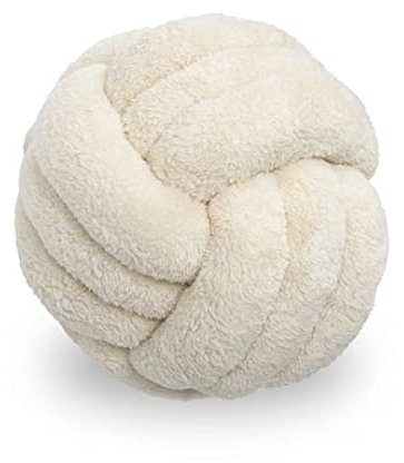 Evimstil Plüsch-Kisse Knotenkissen Knot Kissen Kopf-Kissen Inkl Füllung Nordische Kleines Deko-Kissen Bett Zimmer Dekor Spielzeug Geknotetes Kissen für Sofa Bett Dekorativ,Weiß,35cm