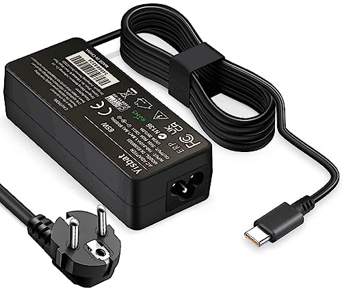 65W Lenovo Laptop Ladegerät USB C für Lenovo T480s T580s T490 E480 E580 | Chromebook C330 S330 100e 300e 500e,Yoga C930 C940 720 ADLX65YDC2A USB C Ladegerät Adapter