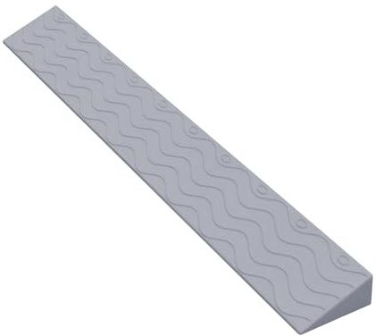 ODAZZO Türschwellenrampe Saugroboter, Rampe Türschwelle, Türschwellenrampen Schwellenrampe, Staubsauger Roboter Rampe, Rollstuhlrampe Türschwelle, 99cm Längen Gummirampe Bordsteinrampe 2cm Gray