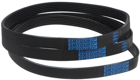 QUARKZMAN 3 Stück 185J PJ Keilrippenriemen 6 Rippen 18,5(469,9mm) Länge x 0,55(14mm) Breite x 0,14(3,5mm) Dicke Gummi Poly V Riemen Keilriemen Flachriemen Antriebsriemen Für Rasenmäher