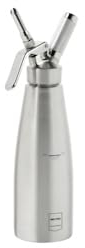 METRO Professional Siphon à Chantilly 1L, Acier Inoxydable, Ø 9,3 x 32,3 cm, argenté