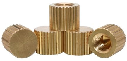 2/5/10 teile/los M2 M2,5 M3 M4 M5 M6 M8 Edelstahl/Messing Kleine Kopf Rändelmutter handfest Mutter (Color : Brass type, Size : M3 10pcs)