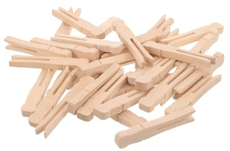 WATIIFUFU 100piezas Pinzas De Madera para Tender Ropa Resistentes Al Viento Lisos Diseño Antideslizante