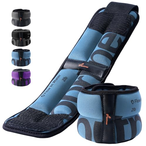 Sportneer Knöchelgewichte 1,8 kg (2 × 0,9 kg) – Gewichtsmanschetten für Männer & Frauen, Weiche Beinsandsäcke für Land- & Wassertraining, Verstellbare Gewichte für Beine & Arme