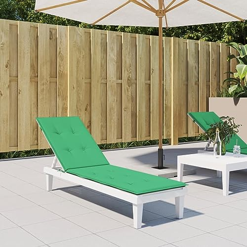 ZEYUAN Liegestuhl-Auflage, Hollywoodschaukel Auflage, Sonnenliege Auflage, Gartenliege Auflage, Liegenauflage, Deckchair Auflagen, Grün (75+105) x50x3 cm