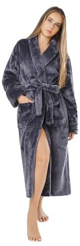 LEBENGOOD Accappatoio donna inverno – Accappatoio donna in pile, vestaglia da casa signora, coralina, accogliente, microfibra OEKO-TEX®