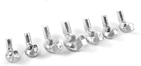 Flügelmuttern, 100 Stück Flügelmuttern Flügelmuttern M3/M4/M5/M6/M8/M10/M12 Hardware-Muttern Flügelmuttern und Schrauben Kohlenstoffstahl Verzinktes Befestigungswerkzeug