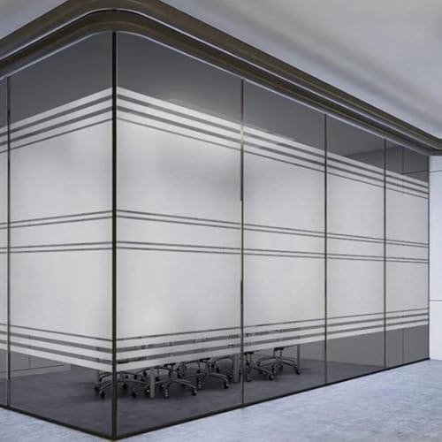 Window privacy film Película decorativa esmerilada for ventanas de oficina, protección de la privacidad, aislamiento de la visión, adsorción electrostática, sin daños al vidrio Privacy window film(120