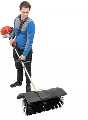 Spazzatrice a benzina, 52 CC, 1,7 kw, spazzaneve a 2 tempi, 60 x 34 x 189 cm, velocità regolabile