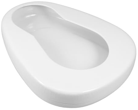 WOFASHPURET Nachttopf und Bettpfanne aus Emaille für Bettlägerige Patienten und Senioren Tragbare Urinallösung für Pflegebedürftige mit Hygienischem Design