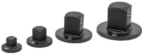 Impact Socket Adapter Set 1/4 to 3/4 Inch, Magnetic Fixture, 4-Piece Carbon Steel Low Profile Tool for Automotive Repair