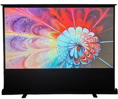 videoproyector pantalla proyector Pantalla de proyector portátil extraíble, proyección de 60 pulgadas con soporte, pantalla completa para cine en casa, Camping al aire libre y oficina(60inch (4-3))