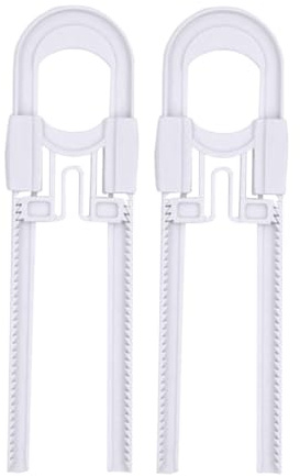Verrous de Sécurité pour Garçon et Filles en U, 2 Pièces, Blanc Abs | Coulissant Réglable, Installation Facile, pour Poignées et Placards Cuisine, Usage Maison