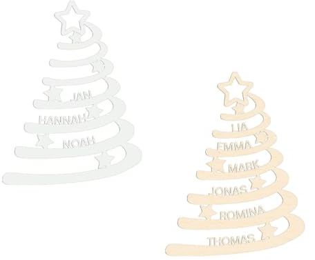 Weihnachtsbaum mit Wunschnamen personalisiertes Holzschild in 15 20 25 oder 30 cm Deko aus Holz für Weihnachten individuelles Geschenk Namensschild Weihnachtsdeko