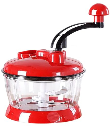 Picadora de Verduras Manual, Cuerda Robusta Portátil 14x19,5cm 2L | Ajo, Jengibre, Fruta, Cortador de Nueces, Cocina Casera, Práctico, Gran Capacidad, Compacto, Accesorio Versátil, Fácil
