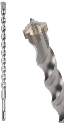 MOXPIFY 12mm SDS Masonry Drill Bit 310mm Long for Reinforced Concrete | Brick Walls, 12 mm Hammer SDS Plus Drill Bit (12mm x 310mm)