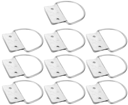 Ipetboom 10 Piezas Unidades Asas Metálicas Resistentes para Cubos y Cajas Tiradores Ergonómicos para Contenedores de Basura y Herramientas Instalación Rápida sin Herramientas Apto para Uso