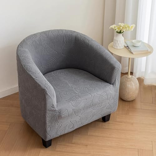 LDLCYCN Greya,Club Chair Cover, Sedia del Club Slipcover Stretch Coperture Sedia Barile Tessuto di Velluto Jacquard Copertura Divano Avvolgimento Completo Copertura Poltrona Protettore Mobili