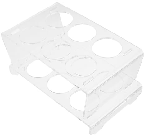 COLLBATH Huevera para Frigorífico Apilable de Acrílico Transparente, Organizador de Huevos Doble Capa para 12 Unidades, Cajón Resistente a Golpes Adecuado para Almacenamiento Seguro