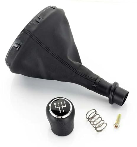 Schaltknauf Schaltknäufe Austauschbarer Auto Schaltknüppel Schaltsack für VW Transporter T5 T5.1 T6 2003-2011 Auto-Zubehör-Black 5 Speed