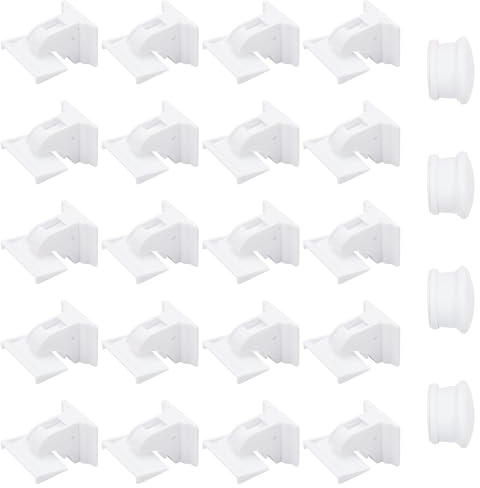 Matana - 20 Serrature di Sicurezza Autoadesive Magnetiche per Bambini con 4 Chiavi - Armadi e Cassetti - Installazione Facile - Nessuna Vite o Foratura