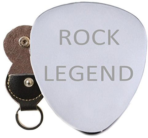 Rock Legend Stahl Gitarre Plektrum Graviert In Schlüsselanhänger Halter