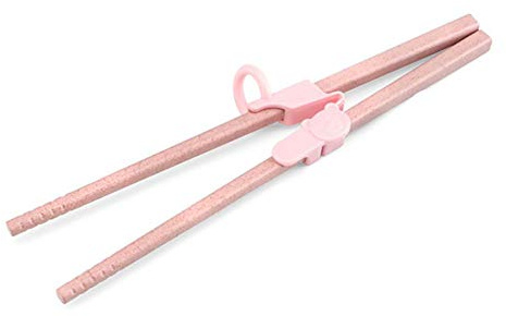 Fdit - Herramienta de entrenamiento extraíble, varillas, ayuda a comer para niños y adultos (rosa), ideal para principiantes y aprendizaje de técnicas alimentarias