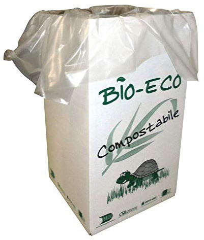 IMBALLAGGI ALIMENTARI Lot de 5 cartons porte-déchets bio + 10 sacs pour ménage transparents super résistants