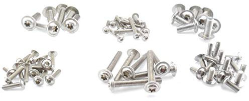 Linsenkopfschrauben Edelstahl V2A M4 M5 M6 M8 ISO 7380 Torx V2A breit Flansch, Stückzahl:50 Stk., Abmessung Schrauben:M6x16