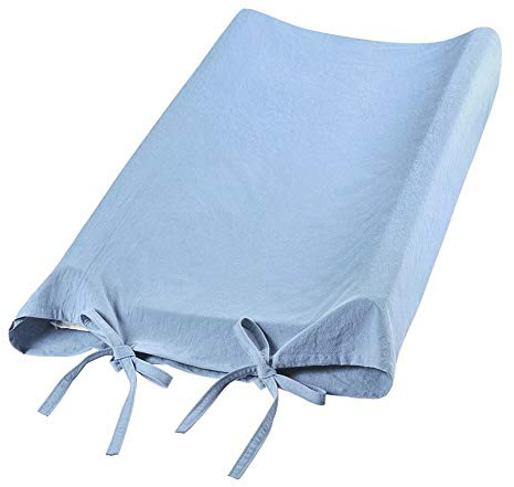 GOTOTOP Wickelkissenbezug für Mädchen und weicher, atmungsaktiver Wickeltischbezug für Neugeborene für Wickelmatratzen(Blau)