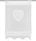 HOME WOHNIDEEN 91417 Corazon, Bändchenrollo mit Ösen und Haken, aus Batist, Bestickt und mit Spitze, Blende unten, Farbe: Weiß, Maße (h x b): (130 x 45 cm)