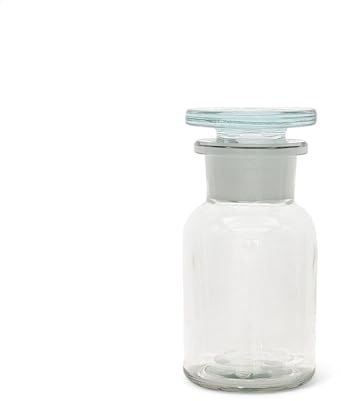 Avalon Cosmetic Packaging 100ml Clear Glass Apothecary Jar with Ground Glass Stopper - Vintage-Style Storage for Essential Oils, Herbs, and More