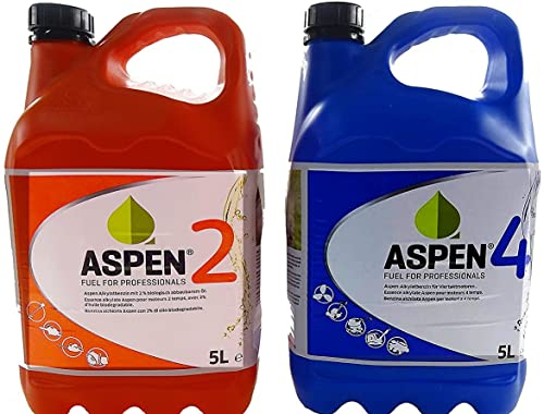 Aspen Alkylate Petrol Special Fuel 5L 2-Stroke + 5L 4-Stroke Economy Set 10 Litres