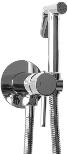 Laiton Couleur Chrome Robinet Bidet Mélangeur Céramique Extensible 1.2m Tuyau
