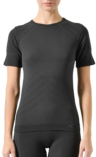 Risalti Maglia Termica Donna Manica Corta Energy - Maglia Tecnica Donna Traspirante a Compressione, Intimo Termico Senza Etichette per Sci, Trekking, Running, Ciclismo - Made in Italy