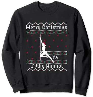 Merry Christmas Pole Dancer Ugly Christmas Sweater Sweatshirt